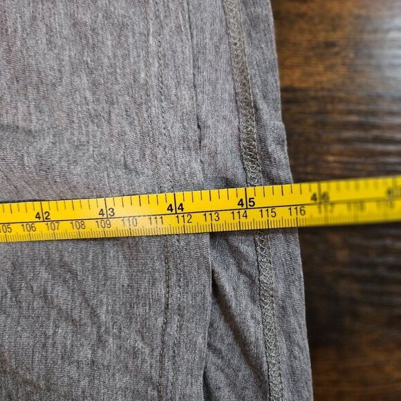 Burberry Jersey Dress XL 12 14 Tank Gray Ruched Smocked - Picture 9 of 10